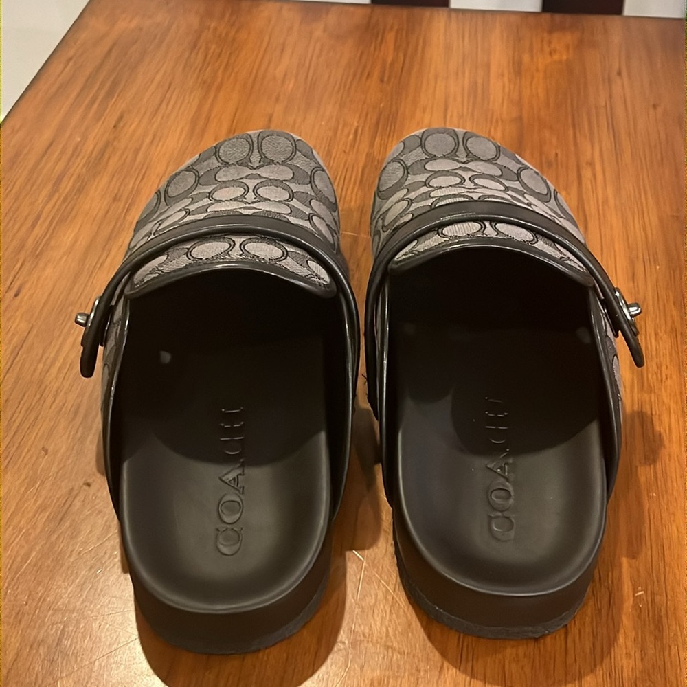 Coach New York Signature Clog Shoes new Charcoal Black Men’s Size 13 - Picture 9 of 16